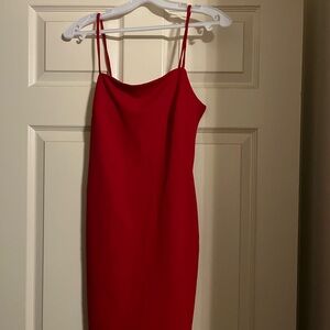 Elegant Red Slip Dress